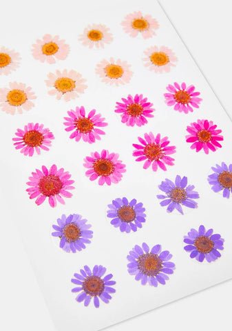 Purple & Pink Flower Body Sticker Set