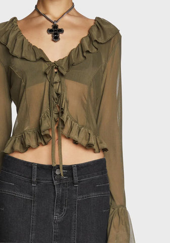 Familiar Patterns Mesh Blouse