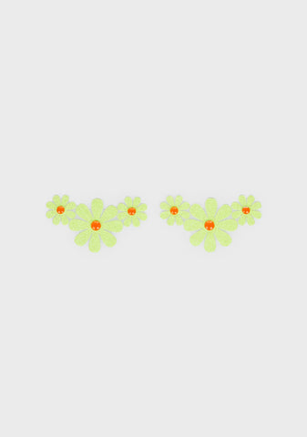 Neon Flower Child Jeweled Pasties