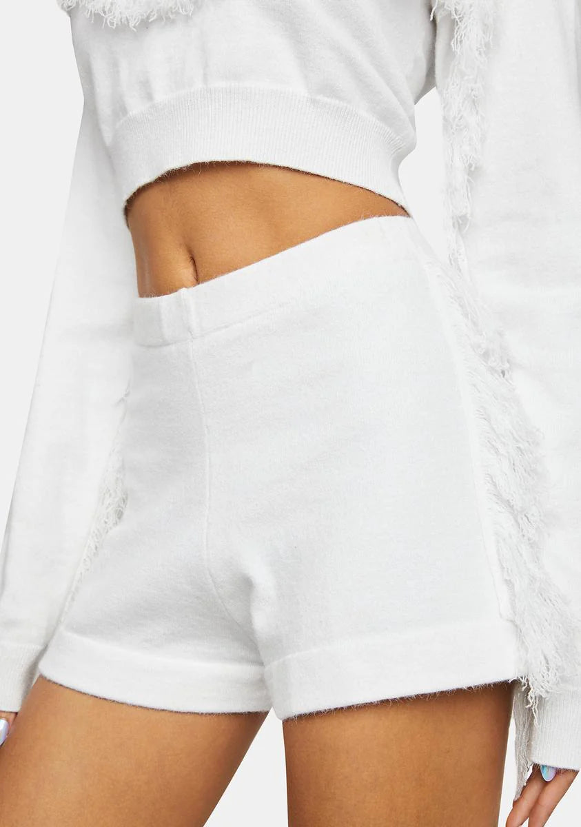 Avalanche Fringe Sweater Shorts