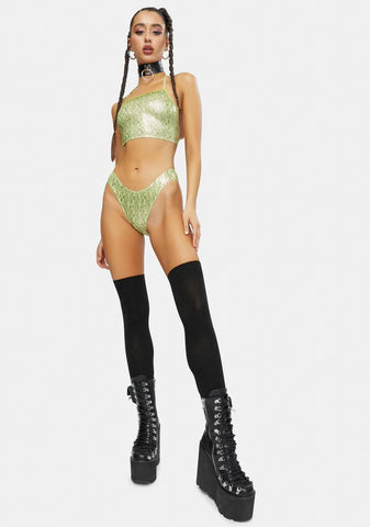 Acid Hypnotic Hype Lace Up Top