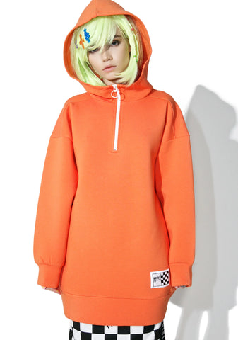 Half Zip Hoodie Dress