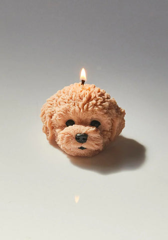 Blush Nude Wauwau Poodle Candle