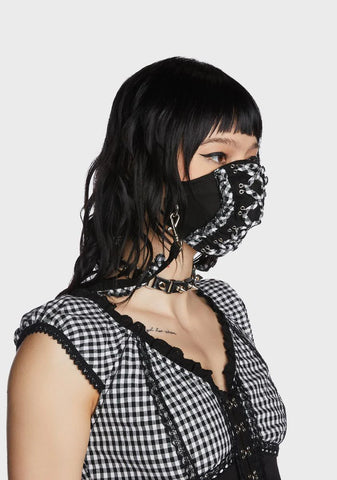 Black And White Solid Face Cover