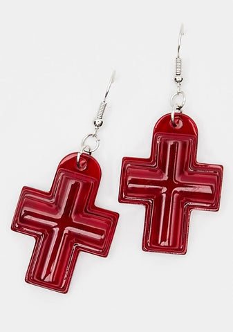 Scarlet Cross Tales Earrings