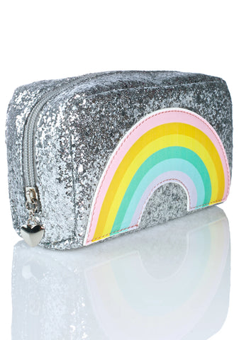 Rainbow Glitter Cosmetic Bag