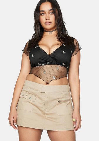 Plus Beach Please Khaki Skort