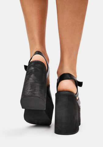 Dark Truth Be Told Platform Sandals