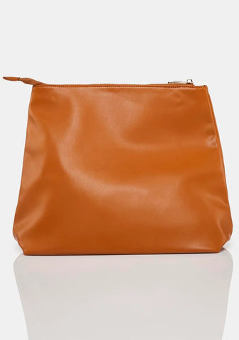 Caramel The Aria Slouchy Clutch Bag