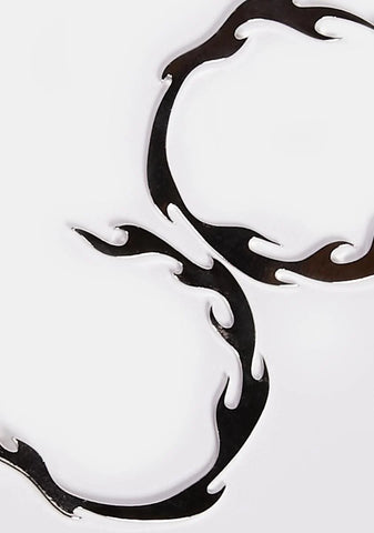 Through The Fire Hoop Earrings