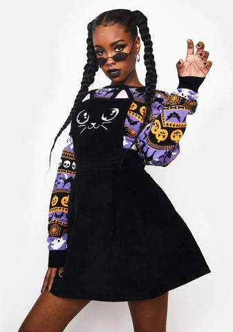 Pawsitively Purrfect Pinafore Dress