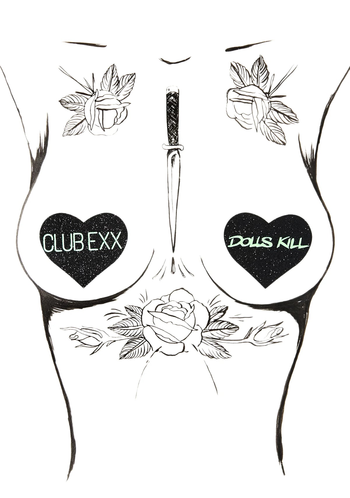 Club Exx Heart Pasties