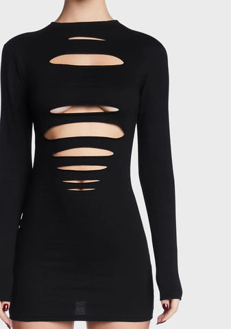 Slashed Mini Dress