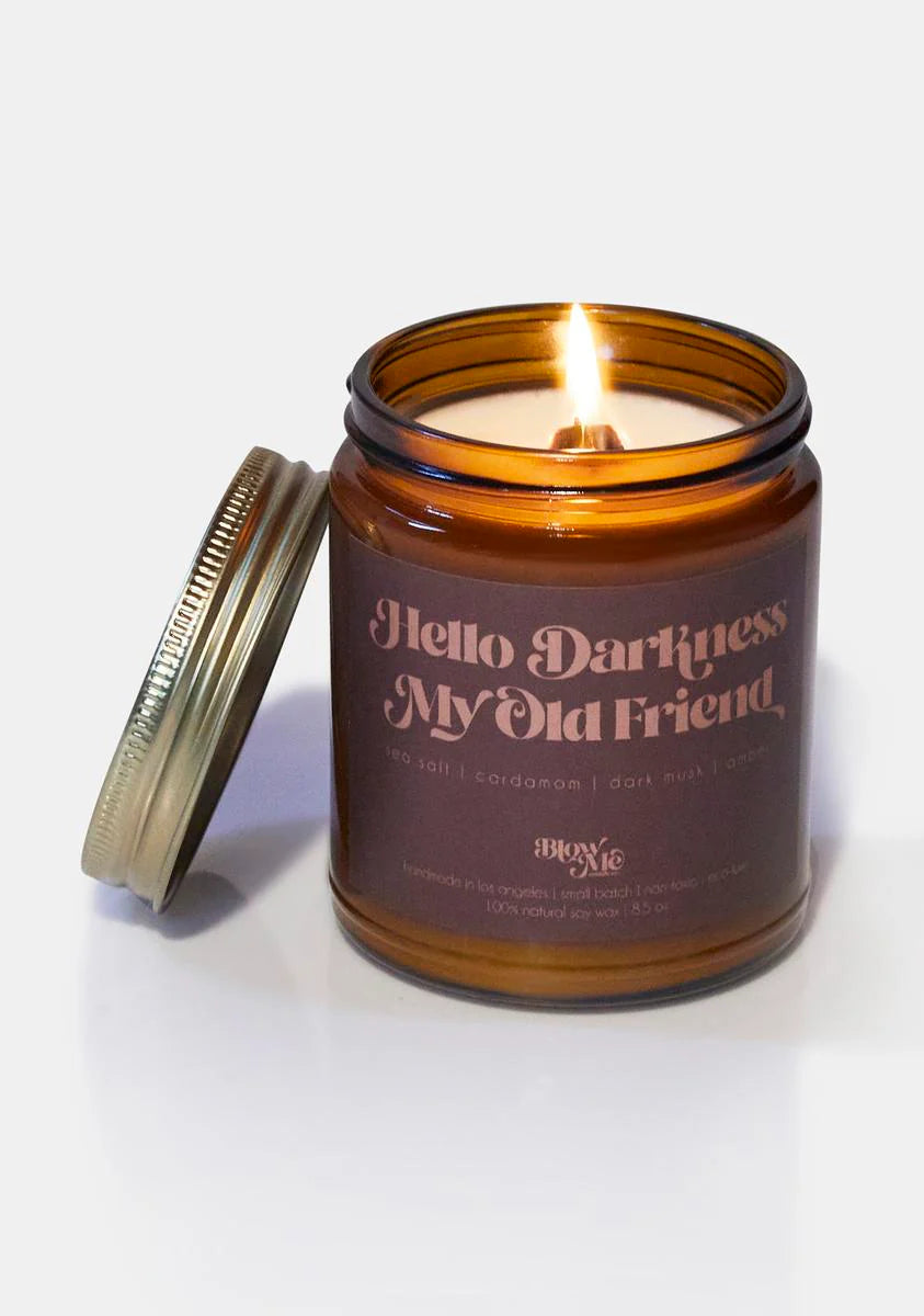 Hello Darkness My Old Friend Candle