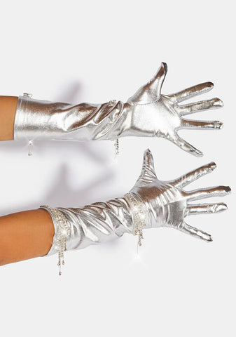 Touched By Love Metallic Gloves