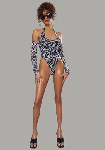Warped Realm Checkered Bodysuit