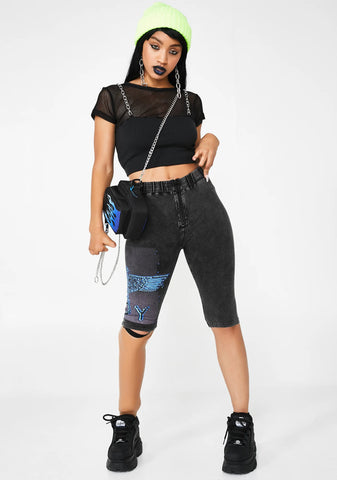 Onyx Boy Eagle Glitch Cycling Shorts