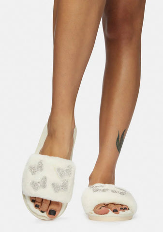 Angel Hit The Streets Butterfly Fuzzy Slides