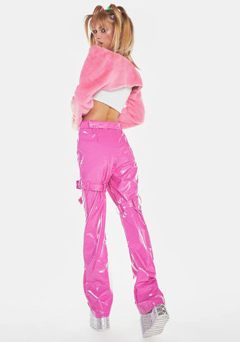 Sweet Things I Deserve Buckle Vinyl Pants