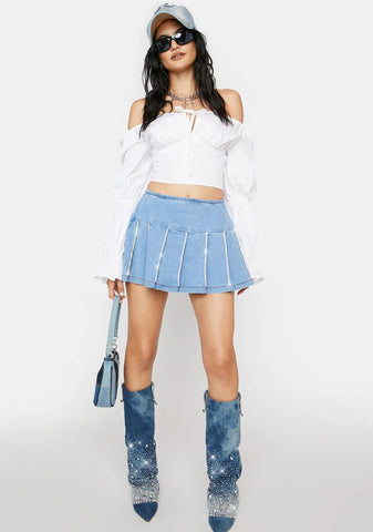 Sunset Bash Rhinestone Mini Skirt