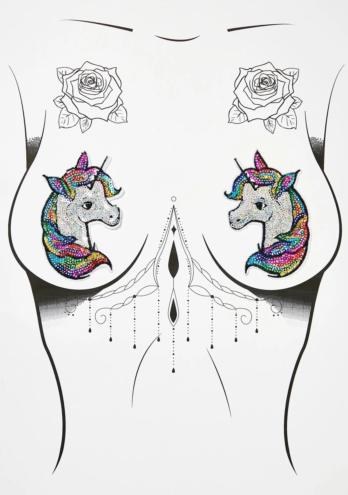 Rainbow Unicorn Nifty Nipztix Pasties