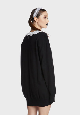 Tortured By Thoughts Oversized Sweater