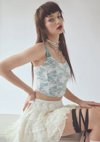 Me Without You Lace Overlay Corset