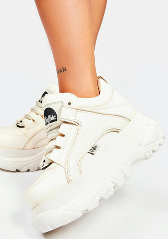 Off White Classic Low Leather Platform Sneakers