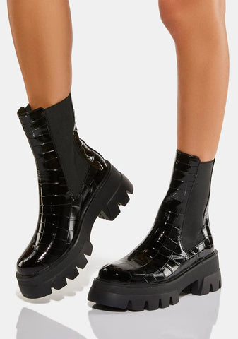 Myles Croc Chelsea Boots