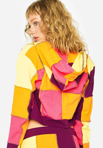 Sunny Later Days Patchwork Hoodie