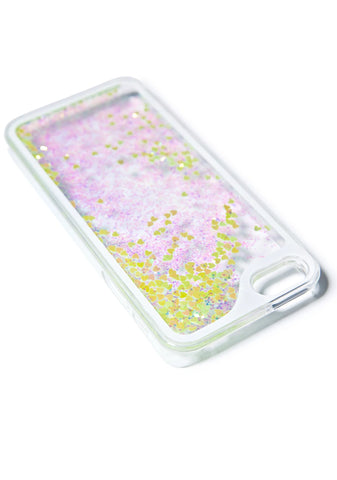Falling Hearts Glitterfalls iPhone Case