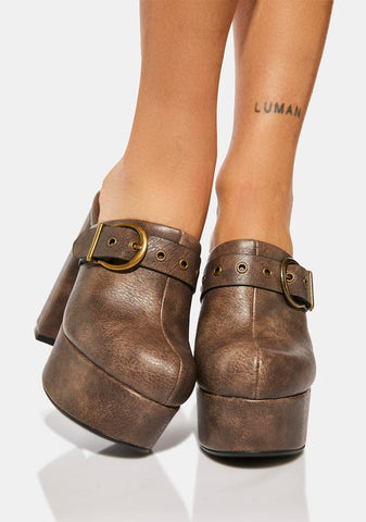 There And Back Again Platform Mules