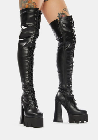 So High Thigh High Platform Boots