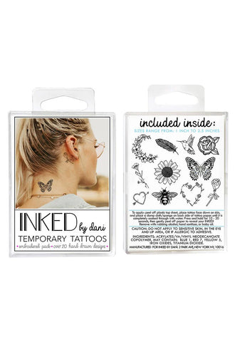 Embroidered Temporary Tattoo Pack