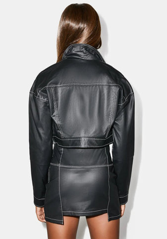 No Hard Feelingz Cropped Jacket