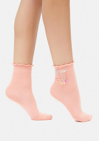 Bad In Love Lettuce Crew Socks