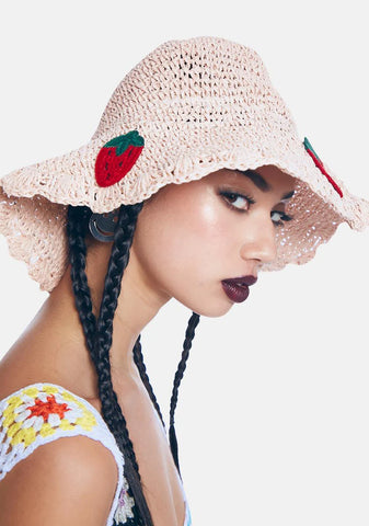 Strawberry Thoughts Sun Hat