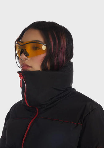 New Pop Yellow Shield Sunglasses