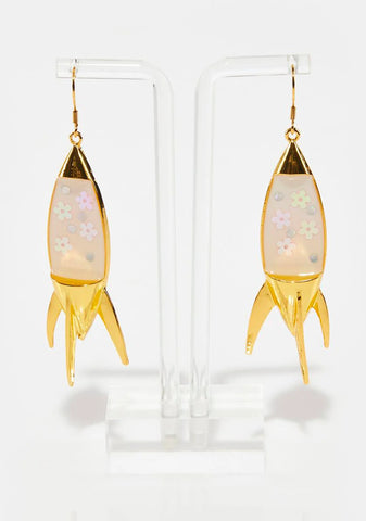Moon Shot Drop Earrings