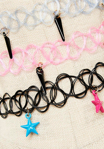Rave 'Til Dawn Tattoo Choker Set