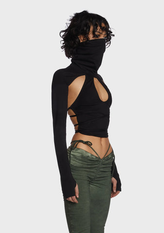 Echo Cut-Out Long Sleeve Top