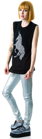 Unicorn Sparkles Tank - Light Gray