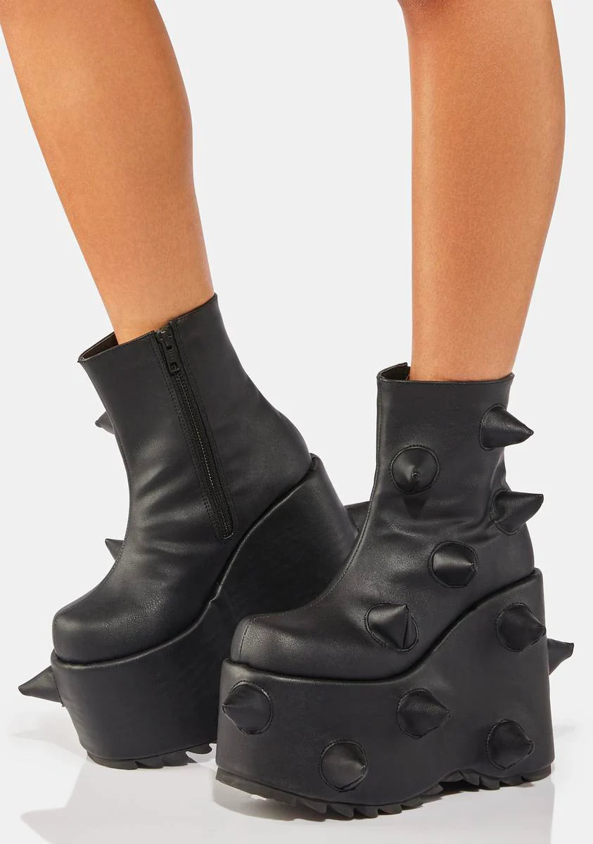 Slay-77 Spiked Platform Boots