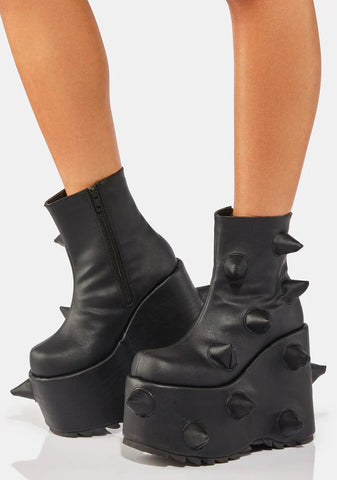 Slay-77 Spiked Platform Boots