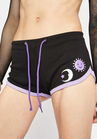 Ouija Board Dolphin Booty Shorts