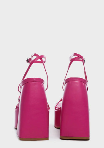 Bubblegum On The Dance Floor Platform Heels
