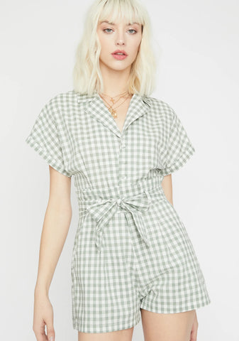 Spring Romance Gingham Romper