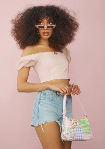 Blush French Summer Crop Top