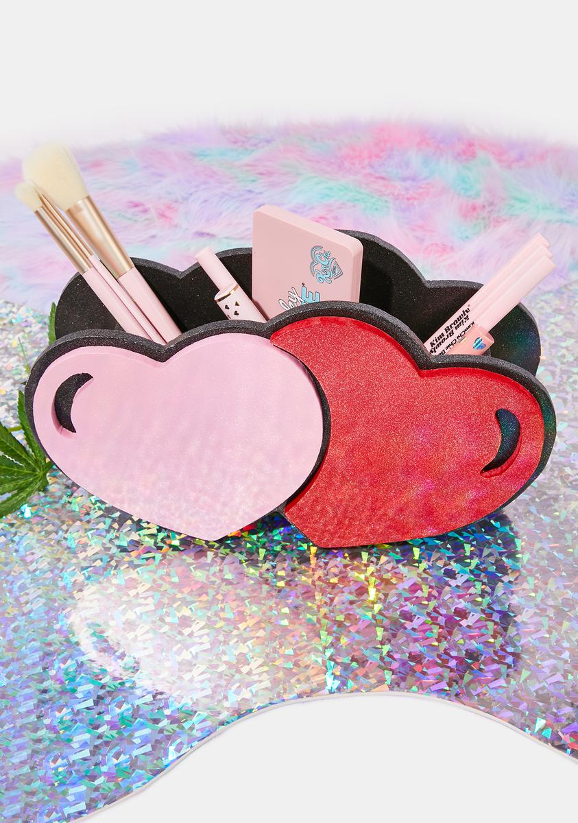 Hearts Makeup Brush Holder
