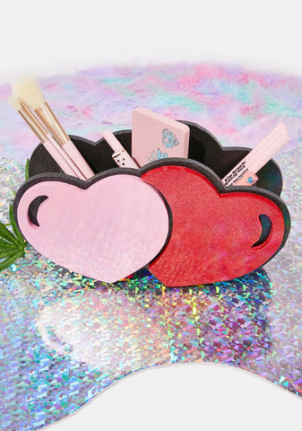 Hearts Makeup Brush Holder